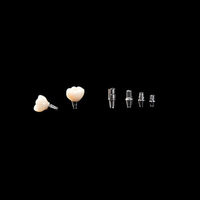 satın al Metal İmplant Taç Köprüsü Doğal Zirkonya Titanyum Abutment ile Tam Kontür Taç online manufacture